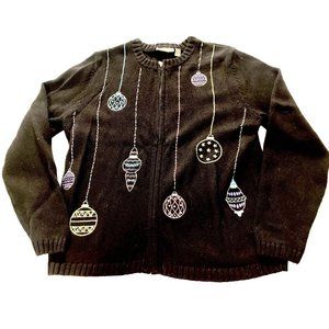 Vintage Christmas Sweater Small Or Med With Embroidery Could Be An Ugly DIY